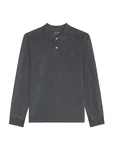 Marc O'Polo Poloshirt Langarmshirt dunkelgrau