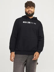 Jack & Jones Plus Sweatshirt JJECorp schwarz/weiß