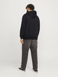 Jack & Jones Plus Sweatshirt JJECorp schwarz/weiß