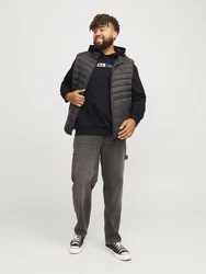 Jack & Jones Plus Sweatshirt JJECorp schwarz/weiß