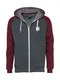 Iriedaily Sweatshirt ''''De College'''' weinrot / anthrazit