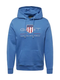 Sweatshirt blau / hellgrau / rubinrot / wei