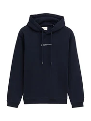 TOM TAILOR Denim Sweatshirt dunkelblau/weiß