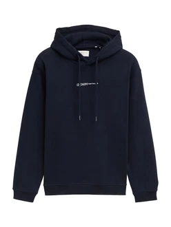 TOM TAILOR Denim Sweatshirt dunkelblau/weiß