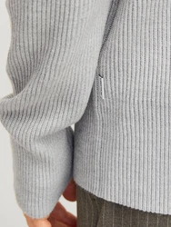 JACK & JONES Pullover JJEPerfect hellgrau