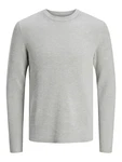 JACK & JONES Pullover JJEPerfect hellgrau