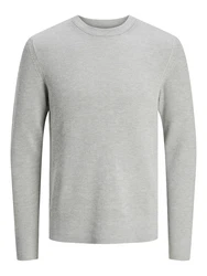 JACK & JONES Pullover JJEPerfect hellgrau