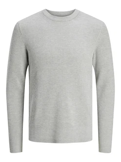 JACK & JONES Pullover JJEPerfect hellgrau JACK & JONES Pullover JJEPerfect hellgrau