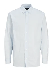 JACK & JONES Hemd JPRBLABUSHWICK STANLEY hellblau / wei