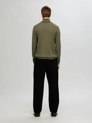 SELECTED HOMME Pullover 'Berg' oliv