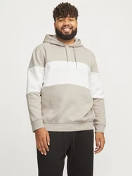 Jack & Jones Plus Sweatshirt JJELEGACY kitt/weiß