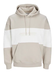 Jack & Jones Plus Sweatshirt JJELEGACY kitt/weiß