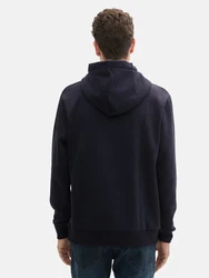 TOM TAILOR Sweatshirt Hoodie mit Print (1043292) marine/dunkelrot/wei