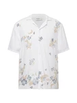 HOLLISTER Hemd RAYON taubenblau/hellbraun/weiß