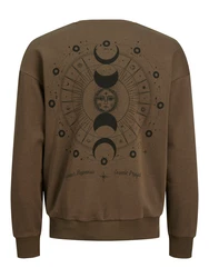 JACK & JONES Sweatshirt JJMystic braun/schwarz
