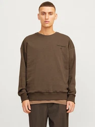 JACK & JONES Sweatshirt JJMystic braun/schwarz