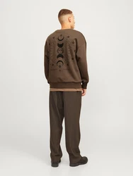 JACK & JONES Sweatshirt JJMystic braun/schwarz