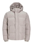 Jack & Jones Herren Winterjacke JjeBradley Puffer mit Kapuze grau