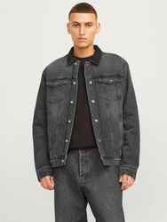 JACK & JONES Jacke 'JJIJean' JJJACKET W SHERPA WI 200 SN black
