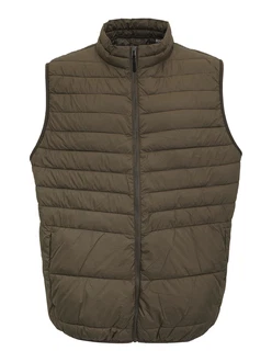 Jack & Jones Plus Weste 'JJEState' schoko