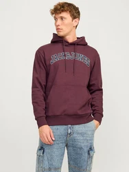 Jack & Jones Sweatshirt JJECaleb dunkelblau/weinrot/wei