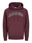 Jack & Jones Sweatshirt JJECaleb dunkelblau/weinrot/wei