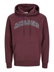 Jack & Jones Sweatshirt JJECaleb dunkelblau/weinrot/wei