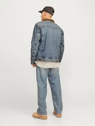 JACK & JONES Jacke 'JJIJean' JJJACKET W SHERPA WI 200 SN blue denim / cognac