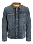JACK & JONES Jacke 'JJIJean' JJJACKET W SHERPA WI 200 SN blue denim / cognac