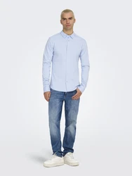 ONLY & SONS Langarmhemd ONSRobin hellblau