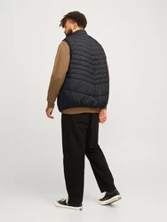 Jack & Jones Plus Weste 'JJEState' schwarz