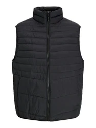 Jack & Jones Plus Weste 'JJEState' schwarz