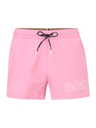 BOSS Badeshorts 'Mooneye' rosa/schwarz/weiß