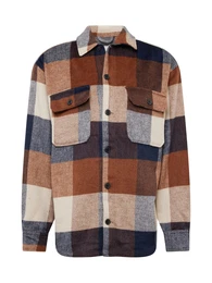 Hemd 'JJEBradley Ollie' navy / cognac / naturwei