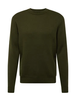 SELECTED HOMME Rundhalspullover SLHDANE dunkelgrn