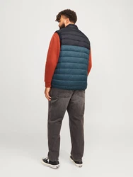 Jack & Jones Plus Steppweste JJESprint petrol / schwarz