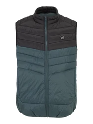 Jack & Jones Plus Steppweste JJESprint petrol / schwarz