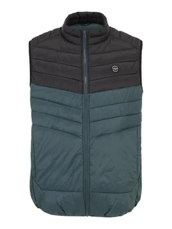 Jack & Jones Plus Steppweste JJESprint petrol / schwarz