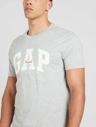 GAP T-Shirt ORIGINAL hellgrau/weiß