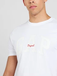 GAP T-Shirt ORIGINAL creme/elfenbein/dunkelrot/weiß