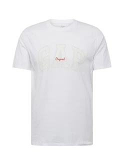 GAP T-Shirt ORIGINAL creme/elfenbein/dunkelrot/weiß