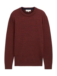 TOM TAILOR DENIM Pullover Dunkelrot/Braun/Bordeaux/Rot