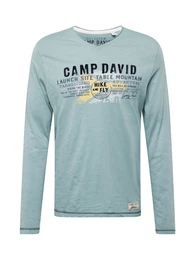 Shirt beige / rauchblau / cyanblau / schwarz