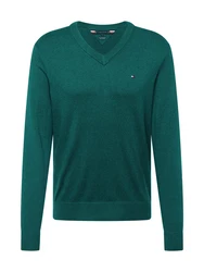 TOMMY HILFIGER Pullover Dunkelgrün/Türkis/Grün
