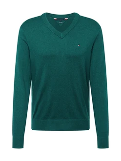 TOMMY HILFIGER Pullover Dunkelgrün/Türkis/Grün TOMMY HILFIGER Pullover Dunkelgrün/Türkis/Grün