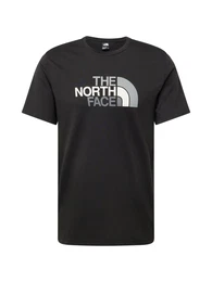 T-Shirt 'Easy' hellgrau / schwarz / wei