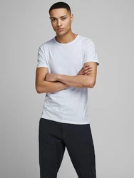 Jack & Jones T-Shirt JJEBASIC O-NECK TEE S/S NOOS weiß
