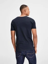 JACK & JONES Shirt V-NECK TEE S/S NOOS navy