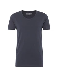 JACK & JONES Shirt V-NECK TEE S/S NOOS navy