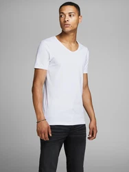 JACK & JONES Shirt V-NECK TEE S/S NOOS wei